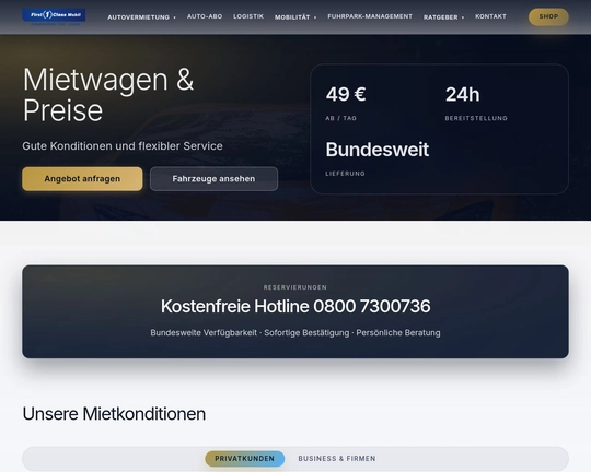 First-Class Autovermietung Logo